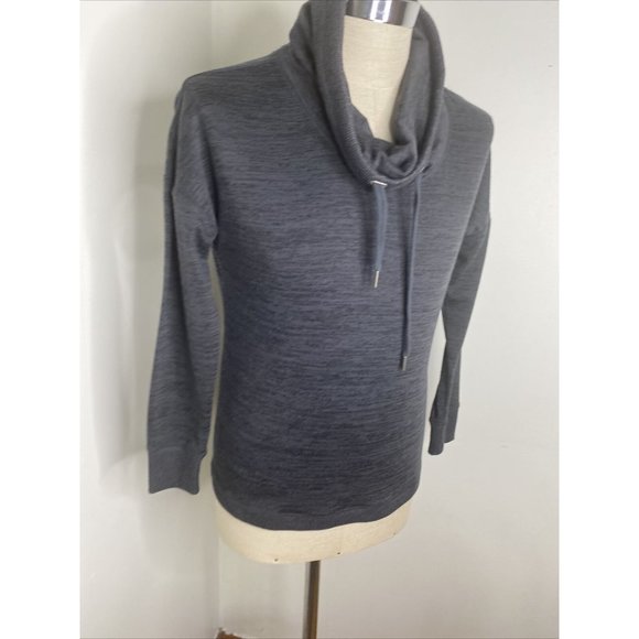 Athleta Cowel Neck Sweatshirt Sz S Turtle Neck Top Shirt Gray - Picture 3 of 6